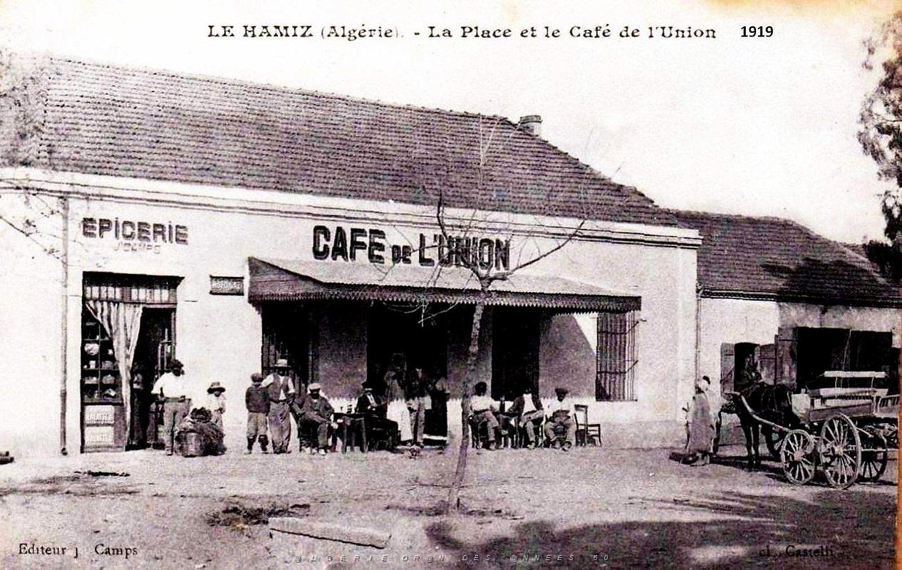 Le Hamiz - La Place et le Cafe de l'Union - 1919.jpg
